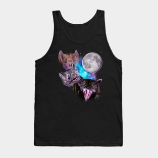 Three Bats Howl at the Moon Tank Top